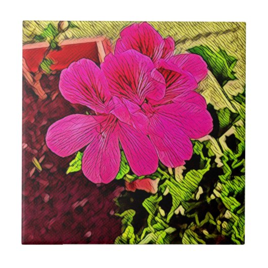 Being happy is your choice blooming flower tegeltje (Voorkant)