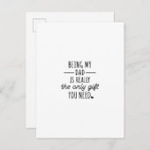 Being My Dad Is Really The Only Gift You Need Card Briefkaart (Voorkant / Achterkant)