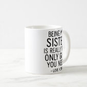 Being My Sister Is the Only Gift You Need Design  Koffiemok (Voorkant rechts)