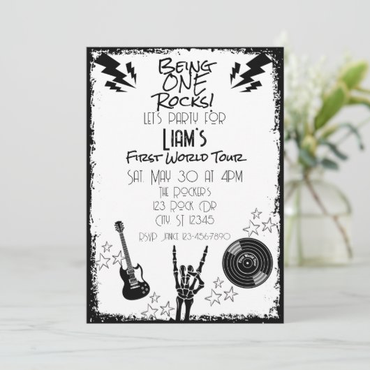 Being ONE Rocks, first world tour, 1st Birthday Kaart (Staand voorkant)