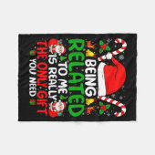 Being Related To Me Funny Christmas Family Xmas Pa Fleece Deken (Voorkant (Horizontaal))