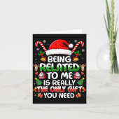 Being Related To Me Funny Christmas Family Xmas Pa Kaart (Voorkant)