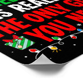 Being Related To Me Funny Christmas Family Xmas Pa Poster (Hoek)