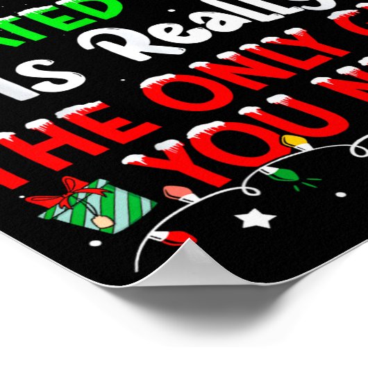 Being Related To Me Funny Christmas Family Xmas Pa Poster (Hoek)