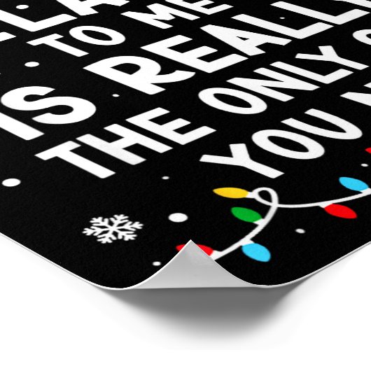 Being Related To Me Funny Christmas Family Xmas Pa Poster (Hoek)