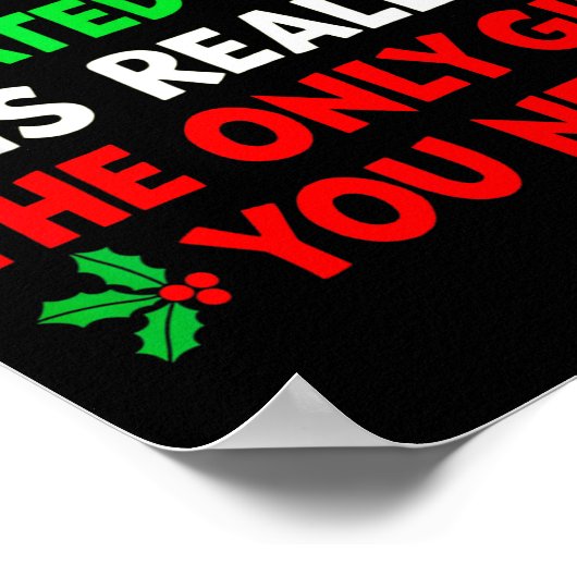 Being Related To Me Funny Christmas Shirts Women M Poster (Hoek)