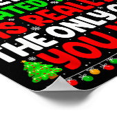 Being Related To Me Xmas Pajamas Funny Christmas F Poster (Hoek)