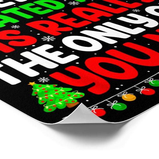 Being Related To Me Xmas Pajamas Funny Christmas F Poster (Hoek)