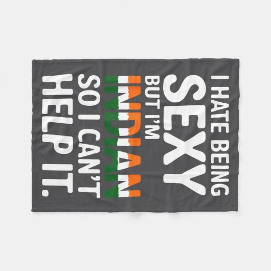 Being Y Indian Funny India  Fleece Deken (Voorkant (Horizontaal))