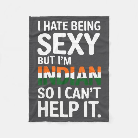 Being Y Indian Funny India  Fleece Deken (Voorkant)