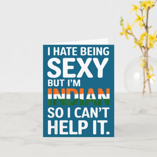 Being Y Indian Funny India Kaart (Gele Bloem)