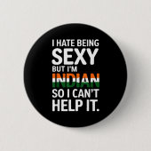 Being Y Indian Funny India  Ronde Button 5,7 Cm (Voorkant)