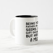 Being Your Father-in-law Seems Like Gift Enough Tweekleurige Koffiemok (Voorkant links)