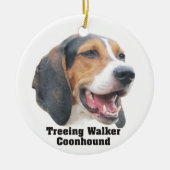 Beingend Walker Coonhound kerstversiering Keramisch Ornament (Voorkant)