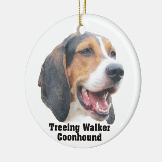 Beingend Walker Coonhound kerstversiering Keramisch Ornament (Links)