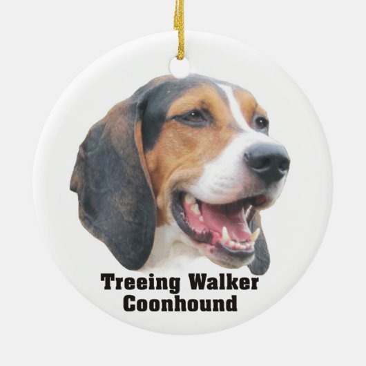 Beingend Walker Coonhound kerstversiering Keramisch Ornament (Achterkant)