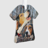Beingend Walker Coonhound kerstversiering Ornament (voorkant)
