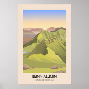 Beinn Alligin Munros van Schotland Reisposter Poster