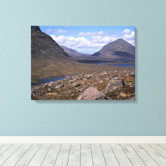 Beinn an Eionn Scotland Canvas Afdruk (Insitu (Houten vloer))