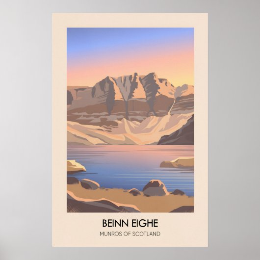Beinn Eighe Munros van Schotland Reisposter Poster (Voorkant)