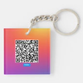 beïnvloeder | Sunset Ombre foto QR-code Sleutelhanger (Achterkant)