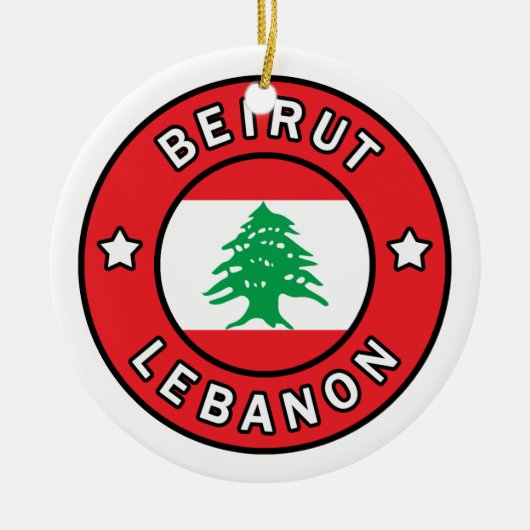 Beiroet Libanon Keramisch Ornament (Voorkant)