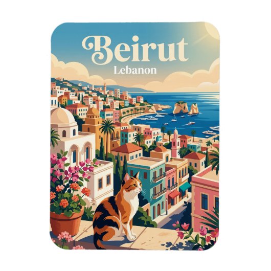 Beiroet Libanon Magneet (Verticaal)