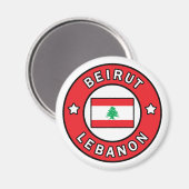 Beiroet Libanon Magneet (Voorkant / Achterkant)