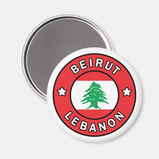 Beiroet Libanon Magneet (Voorkant / Achterkant)