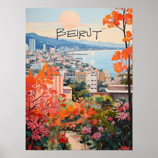 Beiroet Libanon Reizen Stad Esthetiek Poster (Voorkant)
