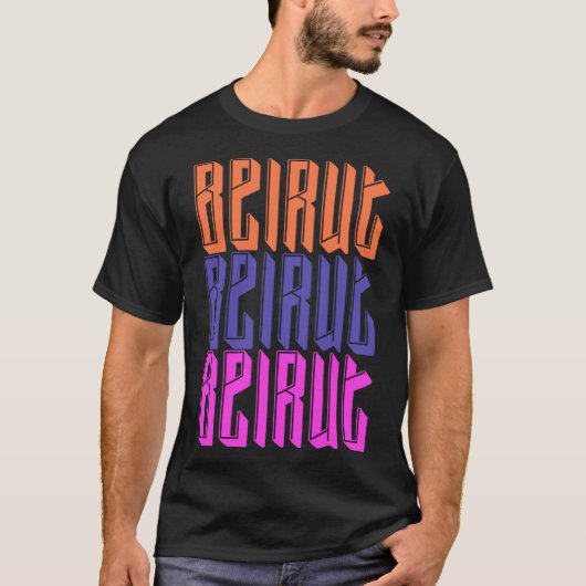 Beiroet Libanon Retro kleurrijk Libanees Pet T-shirt (Voorkant)