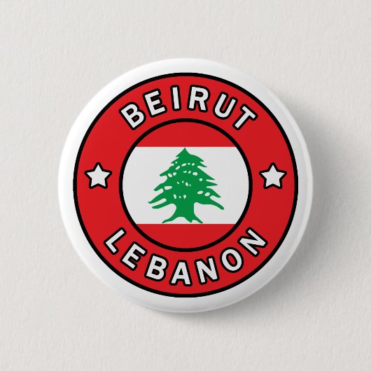 Beiroet Libanon Ronde Button 5,7 Cm (Voorkant)