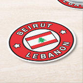 Beiroet Libanon Ronde Kartonnen Onderzetter (Gebogen)