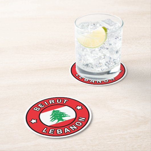 Beiroet Libanon Ronde Kartonnen Onderzetter (Insitu)