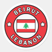 Beiroet Libanon Ronde Sticker (Voorkant)