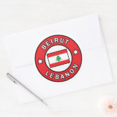 Beiroet Libanon Ronde Sticker (Envelop)