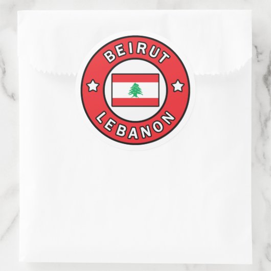 Beiroet Libanon Ronde Sticker (Tas)