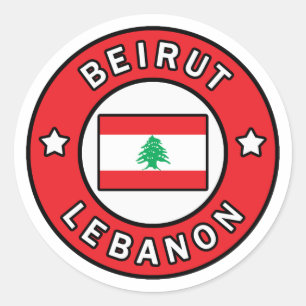Beiroet Libanon Ronde Sticker