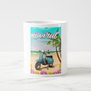 Beiroet Libanon Scooter-reisposter Grote Koffiekop