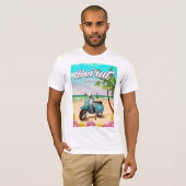 Beiroet Libanon Scooter reisposter T-shirt (Voorkant volledig)