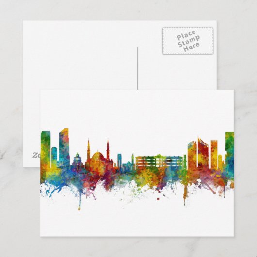Beiroet Libanon Skyline Briefkaart (Voorkant / Achterkant)