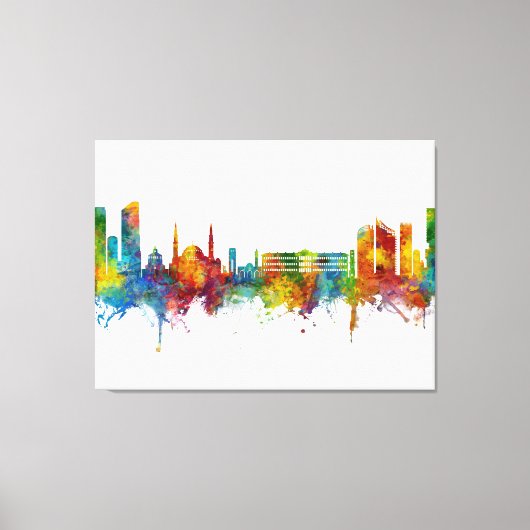 Beiroet Libanon Skyline Canvas Afdruk (Voorkant)