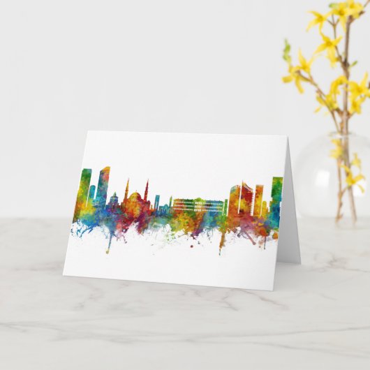 Beiroet Libanon Skyline Kaart (Gele Bloem)