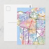 Beiroet Libanon Stadsplattegrond Briefkaart (Voorkant / Achterkant)
