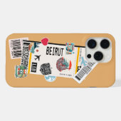 BEIROET LIBANON TRAVEL BOARDING PASS iPhone HOESJE (Achterkant horizontaal)
