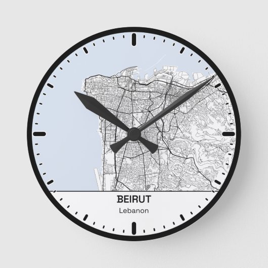 Beirut Klok Stad Lijn Kunst (Voorkant)