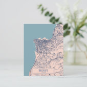 Beirut Lebanon Breezy City Map Travel Briefkaart (Staand voorkant)