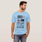 Beirut Lebanon travel ticket T-shirt (Voorkant volledig)