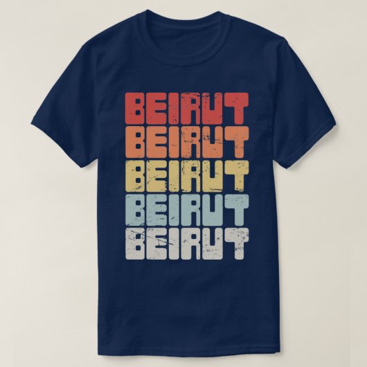 BEIRUT Libanon Tekst T-shirt (Design voorkant)