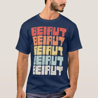 BEIRUT Libanon Tekst T-shirt